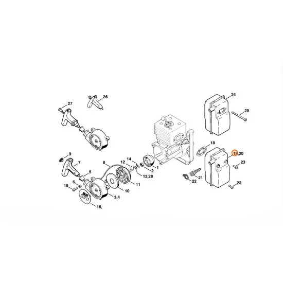 STIHL  Tłumik wydechu spalin 4203 140 0601